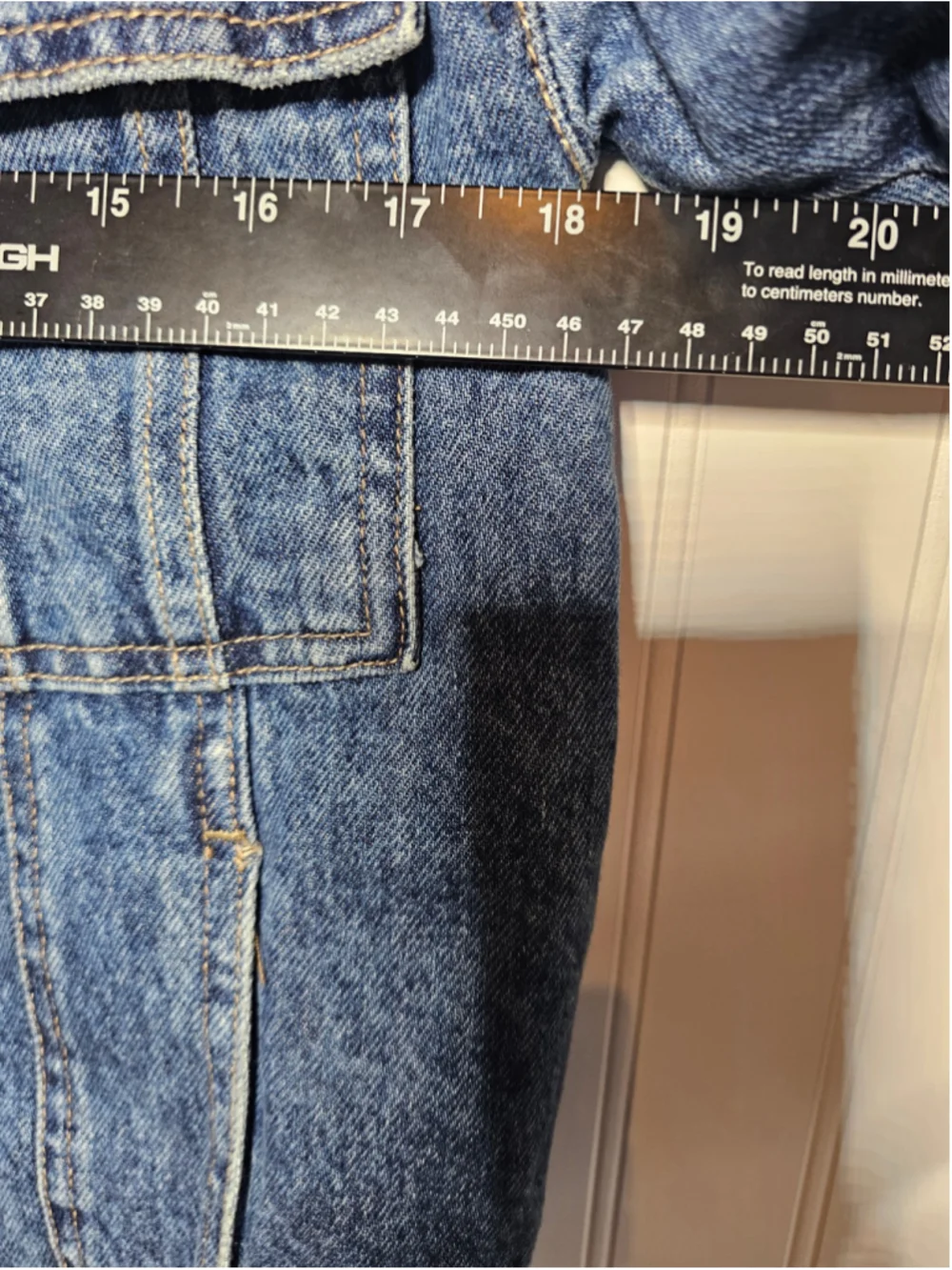 Free People We The Free Jade Denim Jacket High Dive Blue Acid Wash Size S NWT - Picture 6 of 12